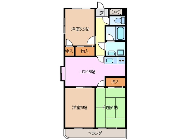 アムールサウスの物件間取画像